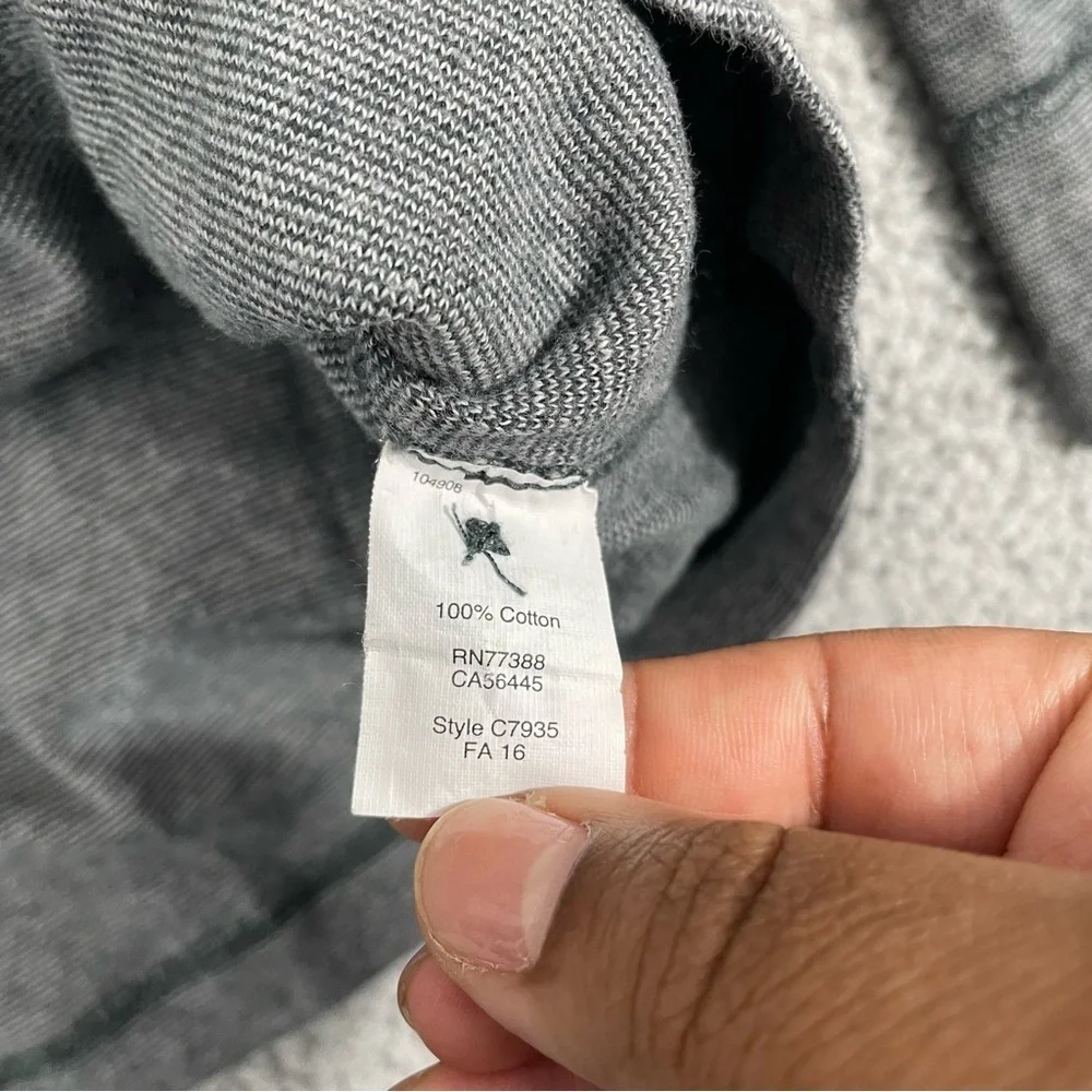 J.Crew Shirt Men XL Gray Long Sleeve Henley‎